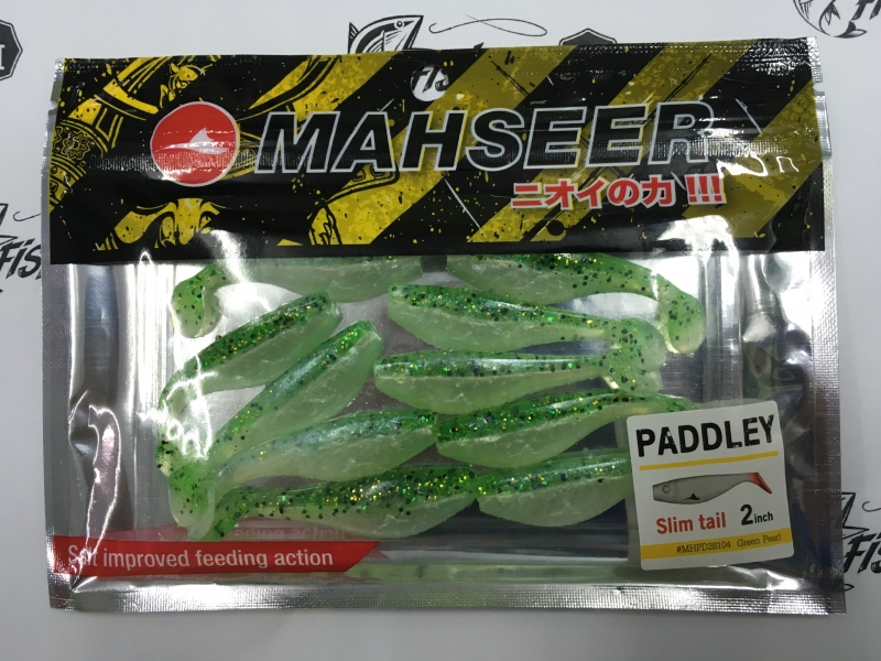 images/product/เหยื่อปลอม เลือกยี่ห้อสินค้า 2/PADDLEY SLIM TAIL 2 นิ้ว สี Green Pearl.JPG